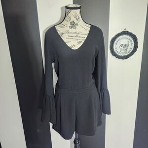 Massimo Black Long Sleeve Romper